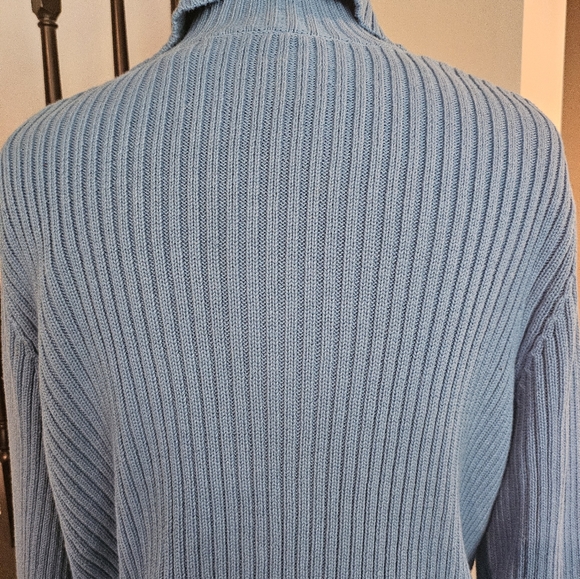 Relativity Woman – Lakeside Blue Ribbed Cardigan Sweater (Size 1X) - Picture 12 of 16